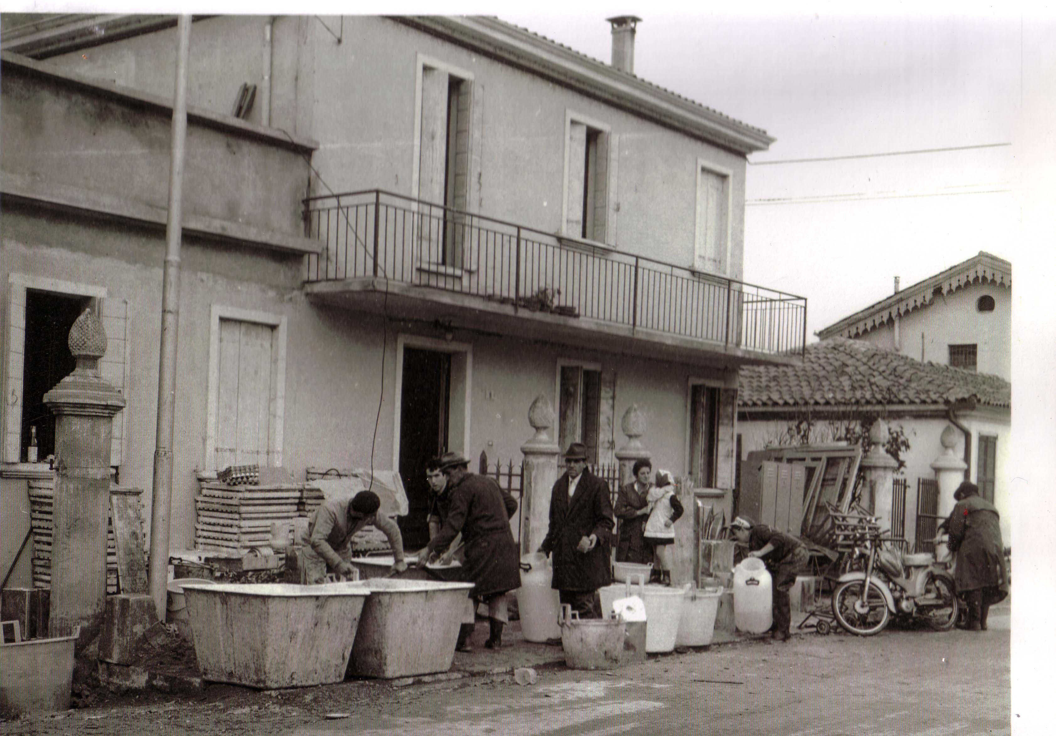 old photo of lionello family at work